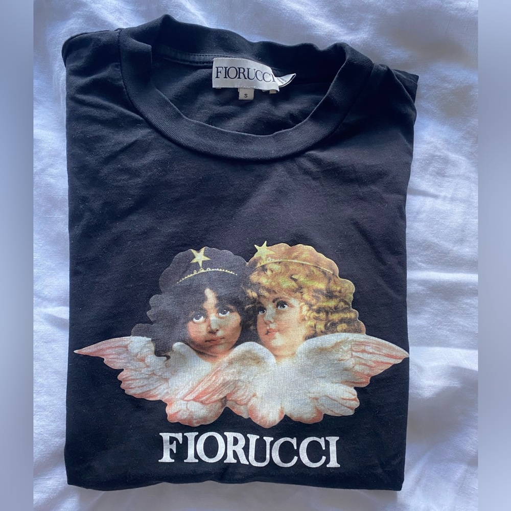 Fiorucci Angels Tee Black short sleeve Women's Small